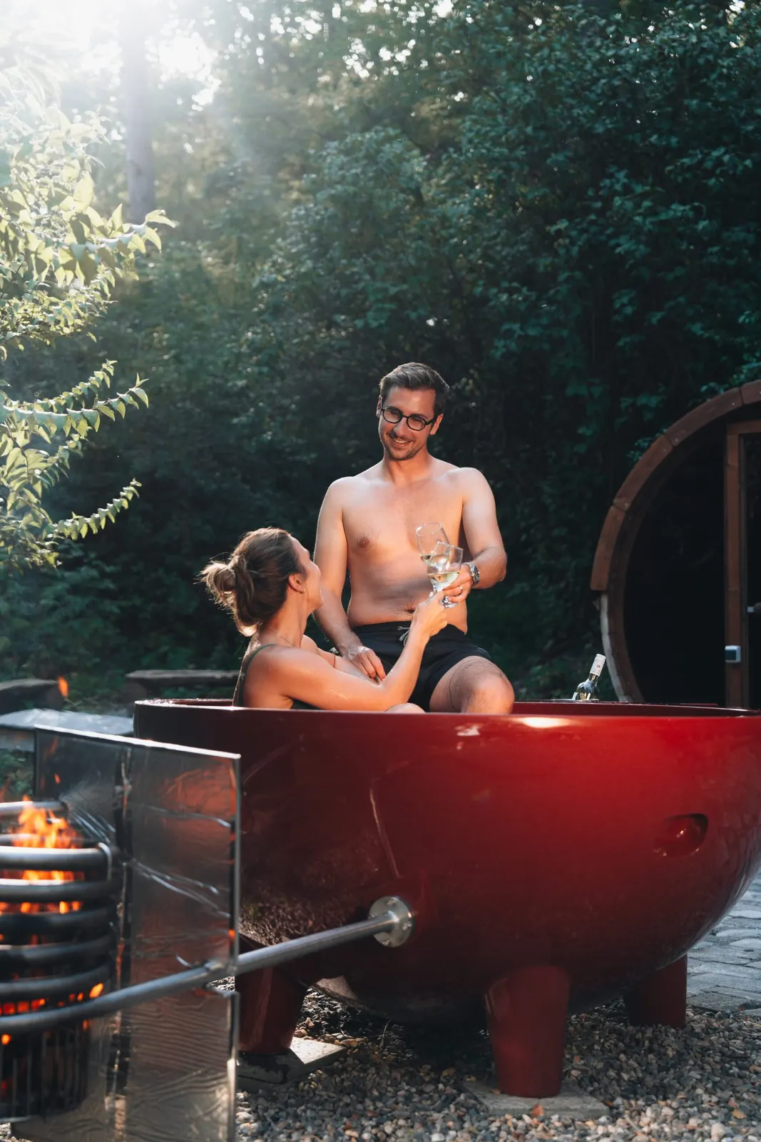 A romantic stay in a glamping cabin